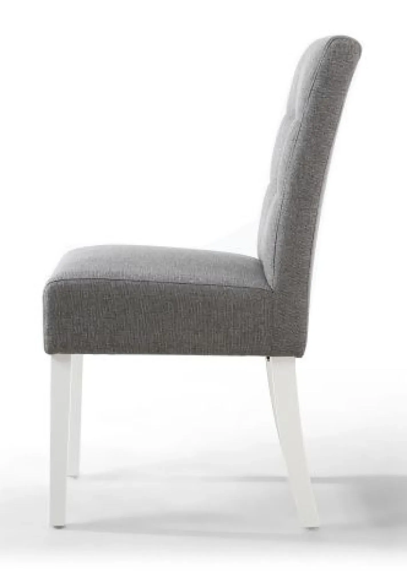 Moseley Stitched Waffle Dining Chair - Silver Grey, Linen