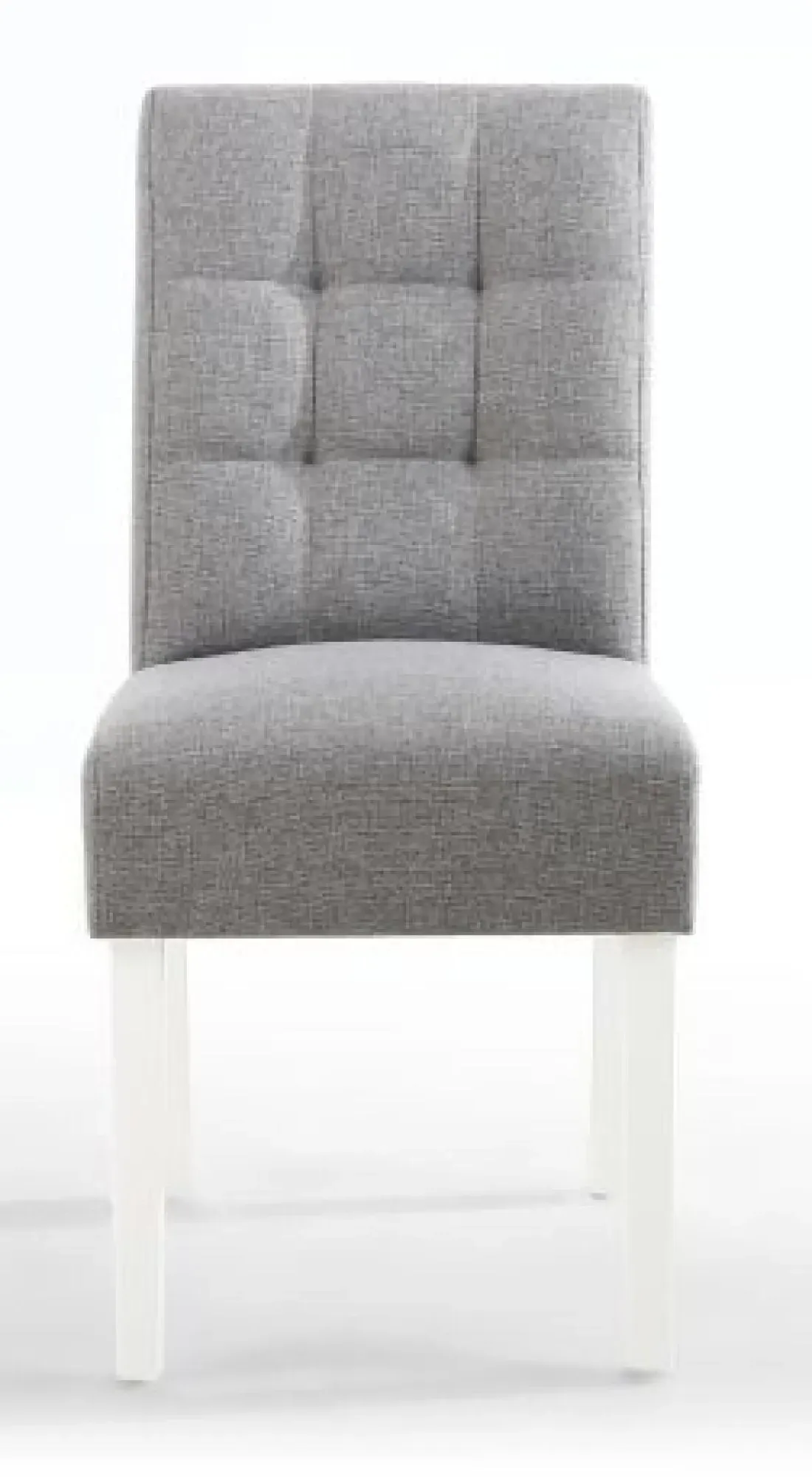 Moseley Stitched Waffle Dining Chair - Silver Grey, Linen