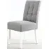 Moseley Stitched Waffle Dining Chair - Silver Grey, Linen