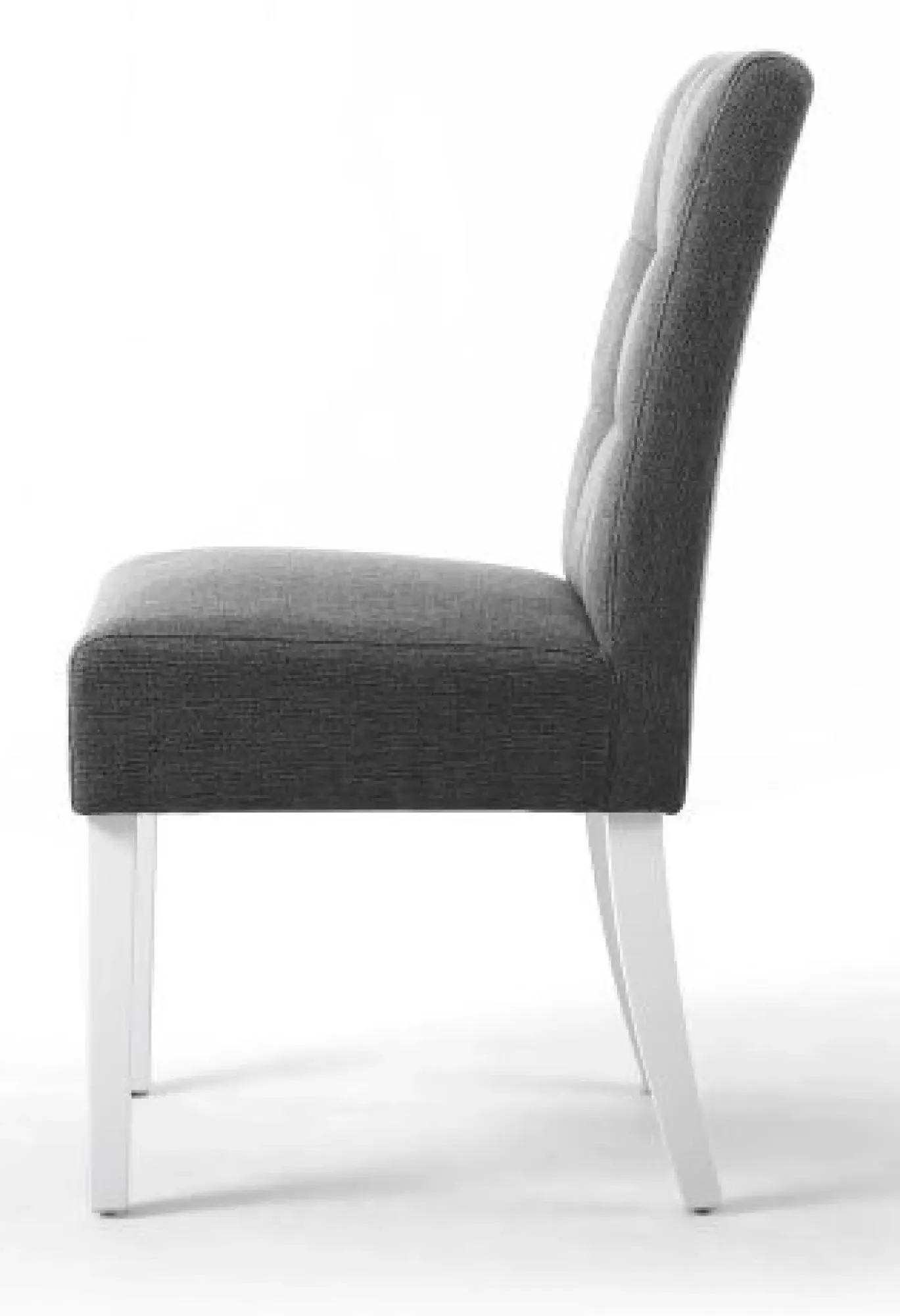 Moseley Stitched Waffle Dining Chair - Steel Grey, Linen