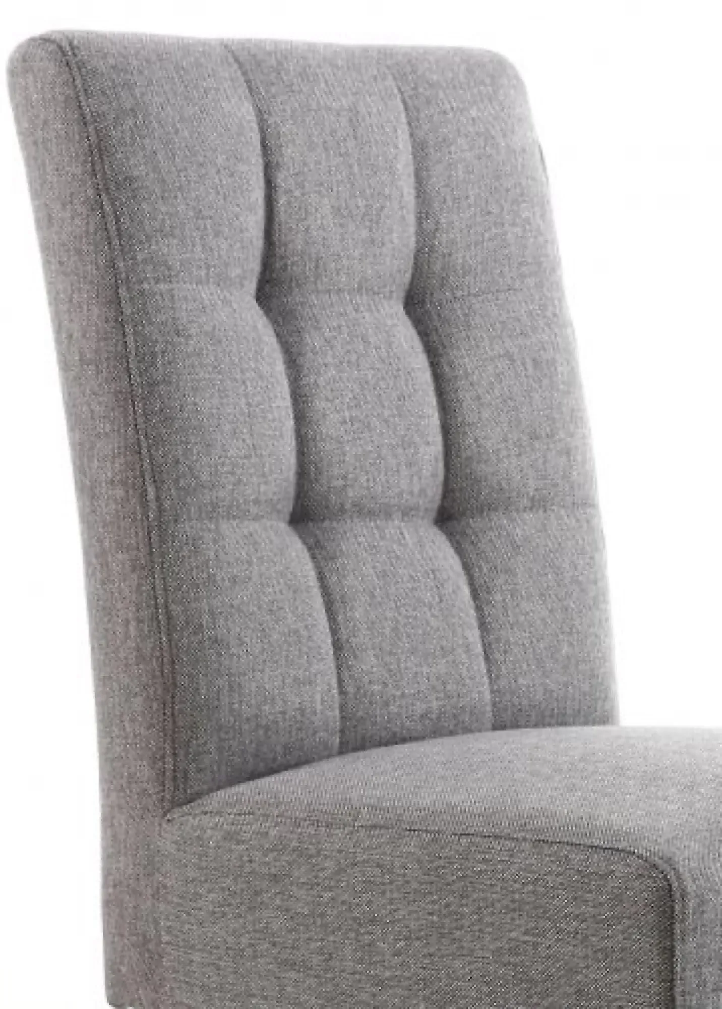 Moseley Stitched Waffle Dining Chair - Steel Grey, Linen