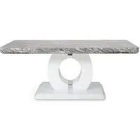 Neptune Coffee Table - Grey White, Marble Effect