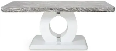 Neptune Coffee Table - Grey White, Marble Effect image