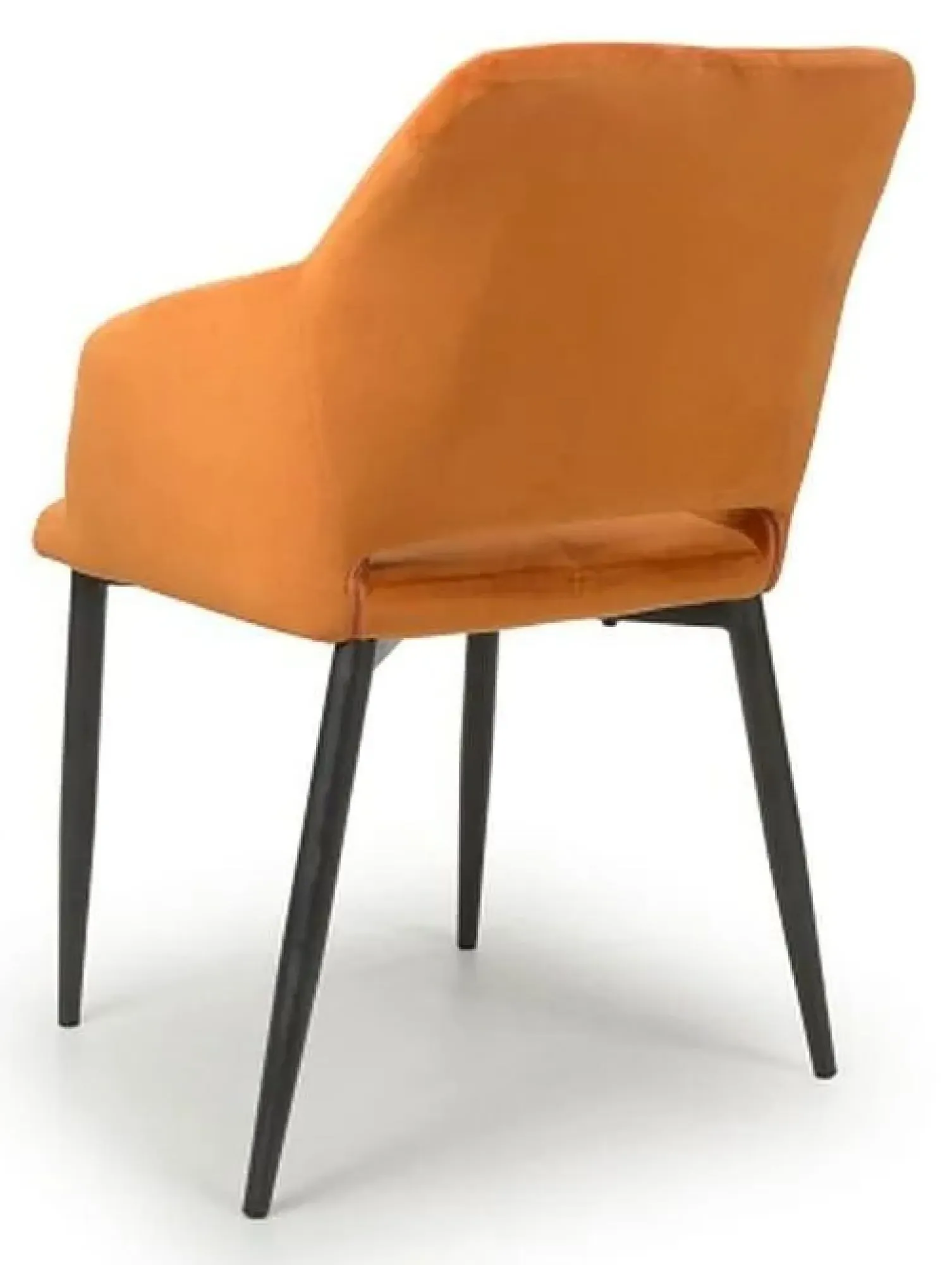 Nero Brushed Dining Chair Set - Burnt Orange, Velvet