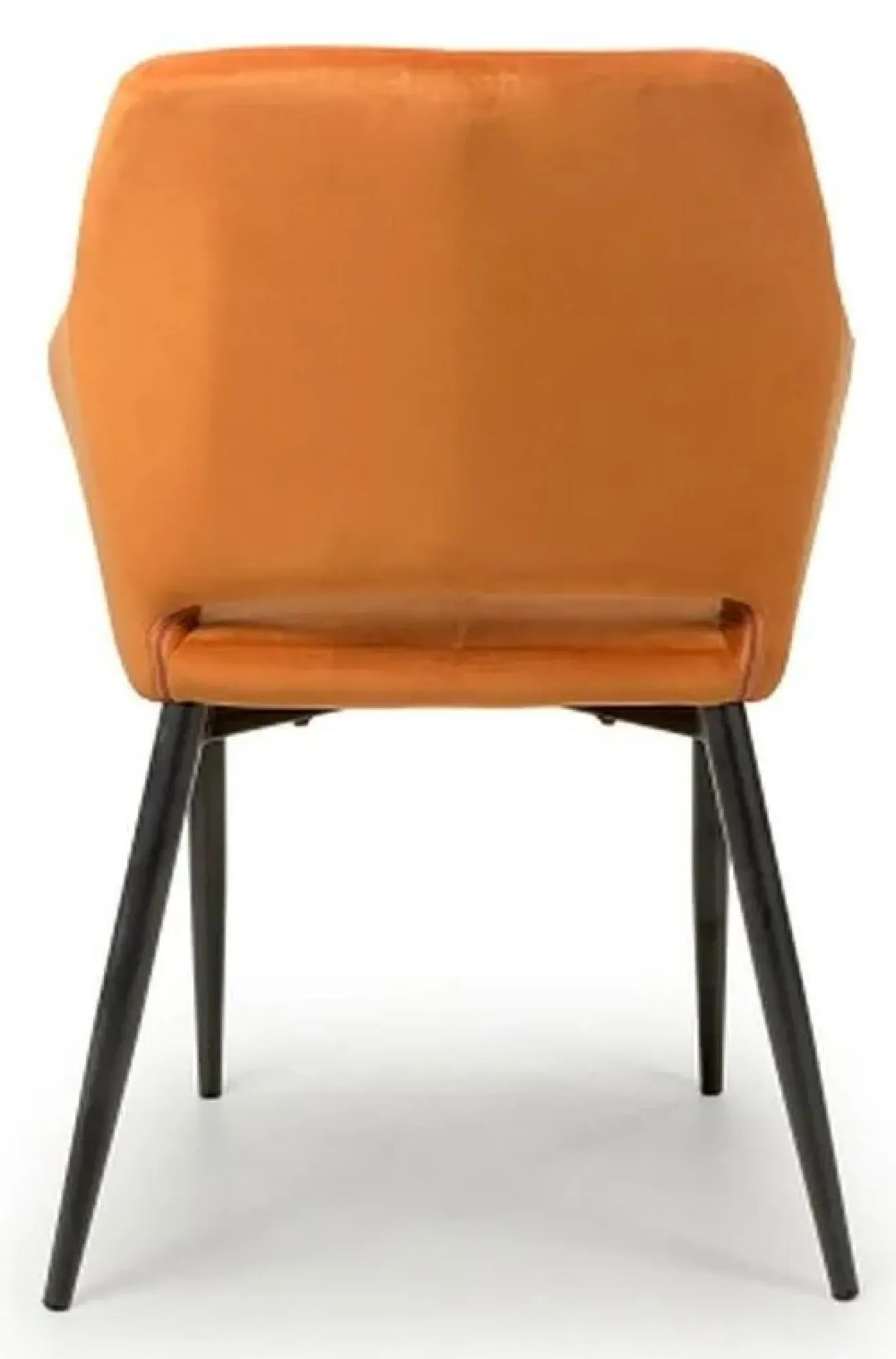 Nero Brushed Dining Chair Set - Burnt Orange, Velvet