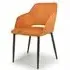 Nero Brushed Dining Chair Set - Burnt Orange, Velvet