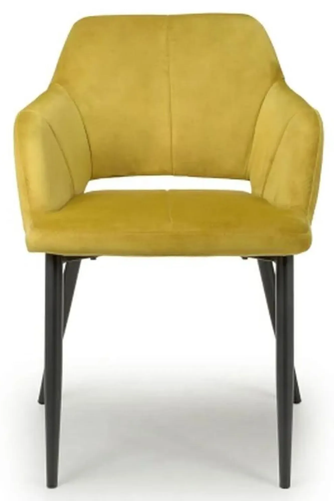 Nero Brushed Dining Chair Set - Lime Gold, Velvet