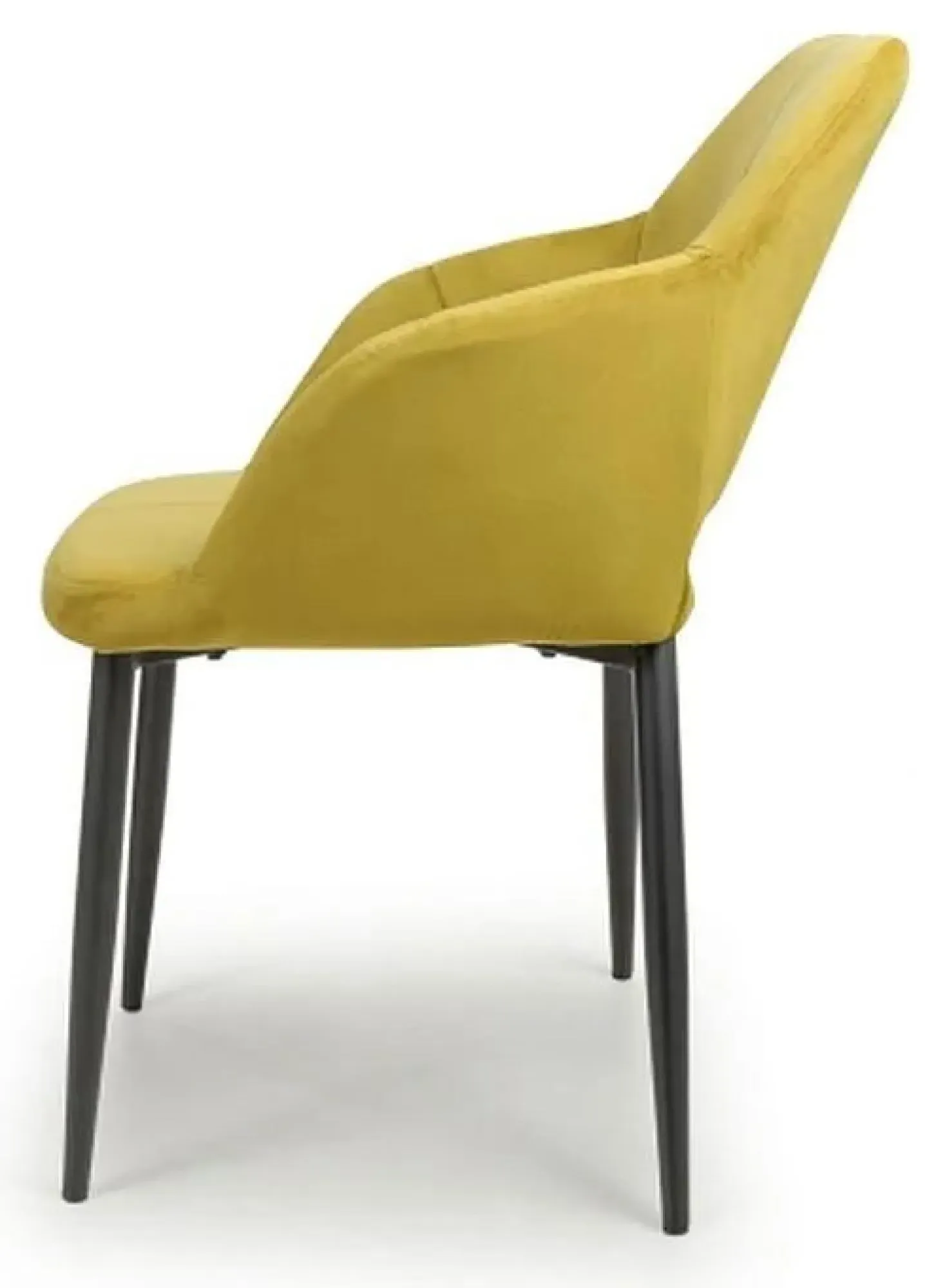 Nero Brushed Dining Chair Set - Lime Gold, Velvet