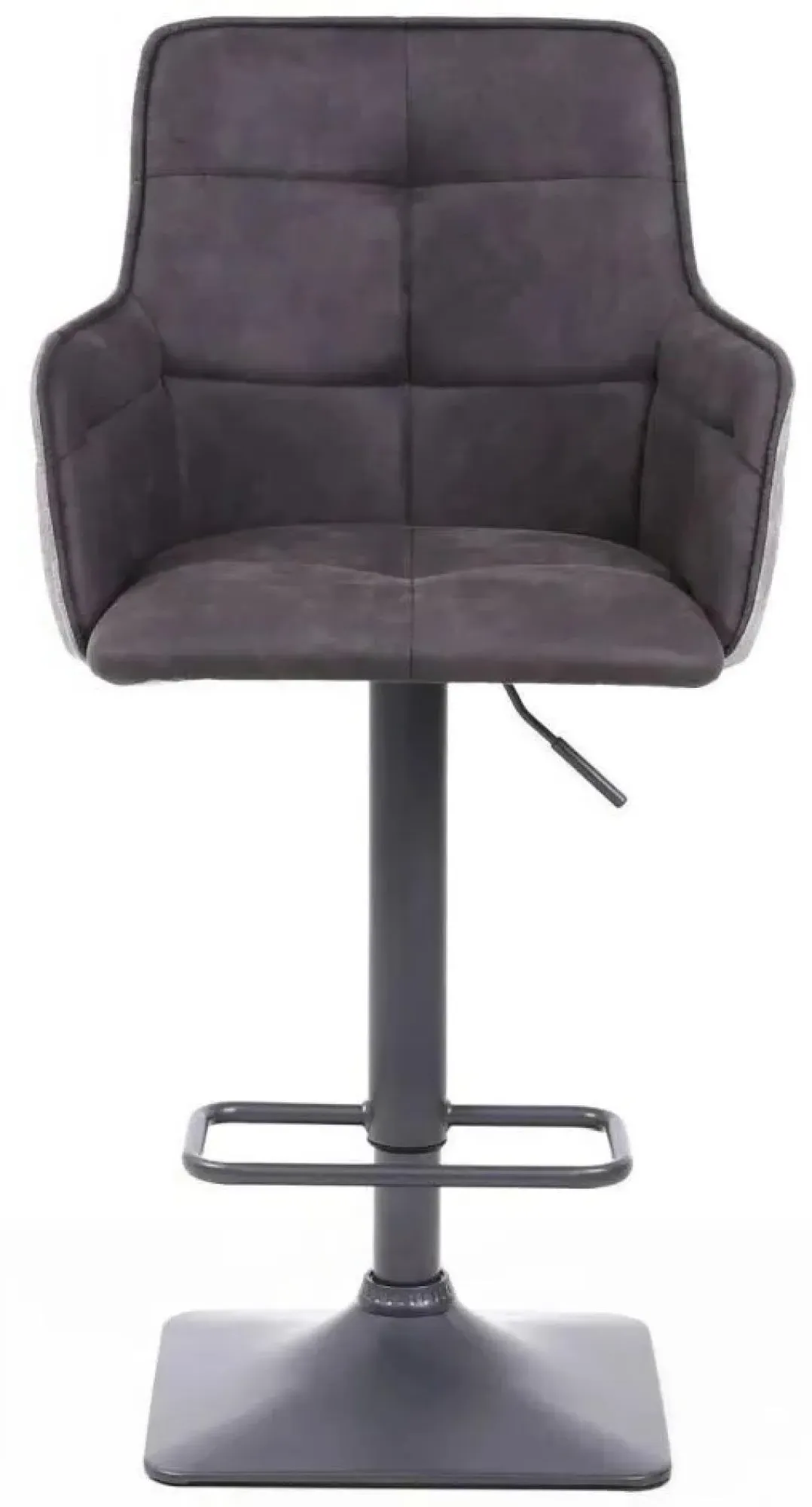 Orion Suede Effect Bar Stool - Dark Grey