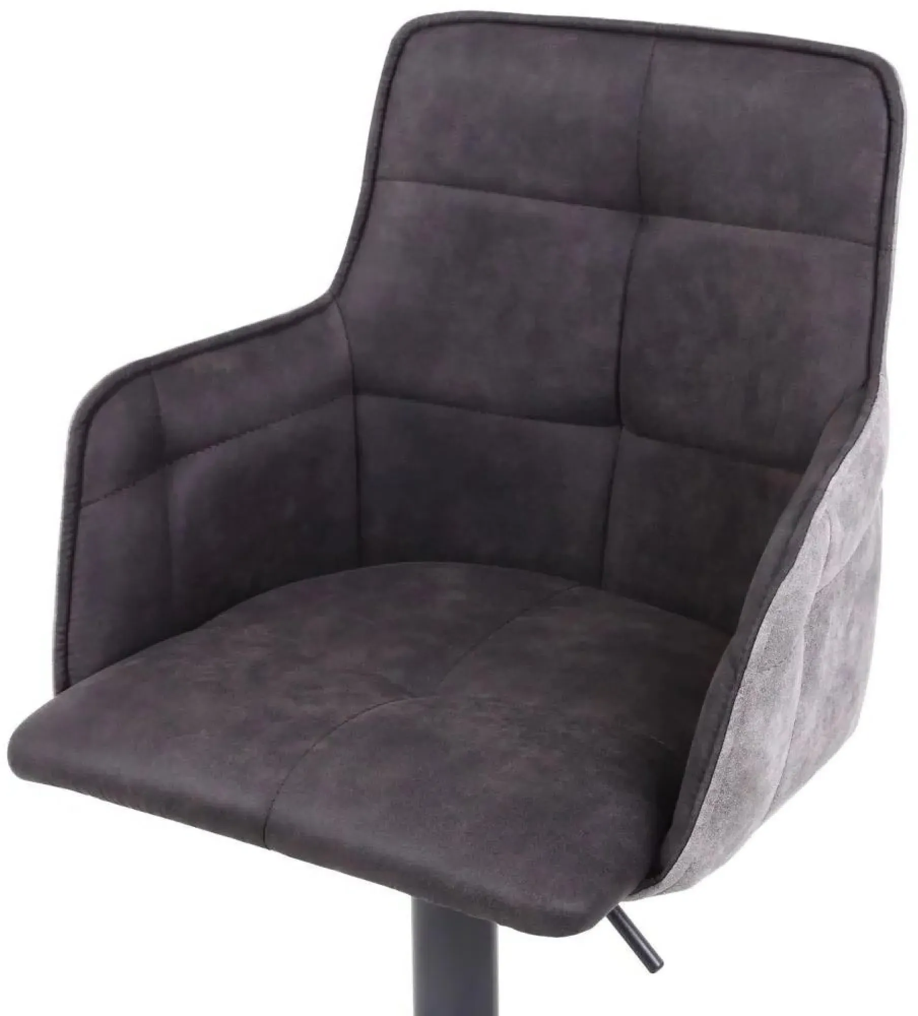 Orion Suede Effect Bar Stool - Dark Grey