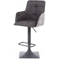Orion Suede Effect Bar Stool - Dark Grey