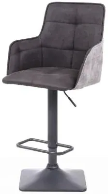 Orion Suede Effect Bar Stool - Dark Grey image