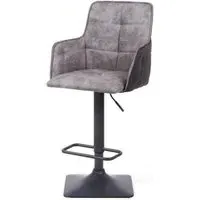 Orion Suede Effect Bar Stool - Light Grey