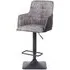 Orion Suede Effect Bar Stool - Light Grey