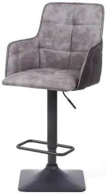 Orion Suede Effect Bar Stool - Light Grey