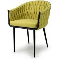 Pandora Braided Dining Chair Set of 2 - Yellow