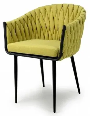 Pandora Braided Dining Chair Set of 2 - Yellow