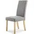 Randall Stud Detail Dining Chair - Silver Grey, Linen