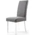 Randall Stud Detail Dining Chair - Steel Grey, Linen