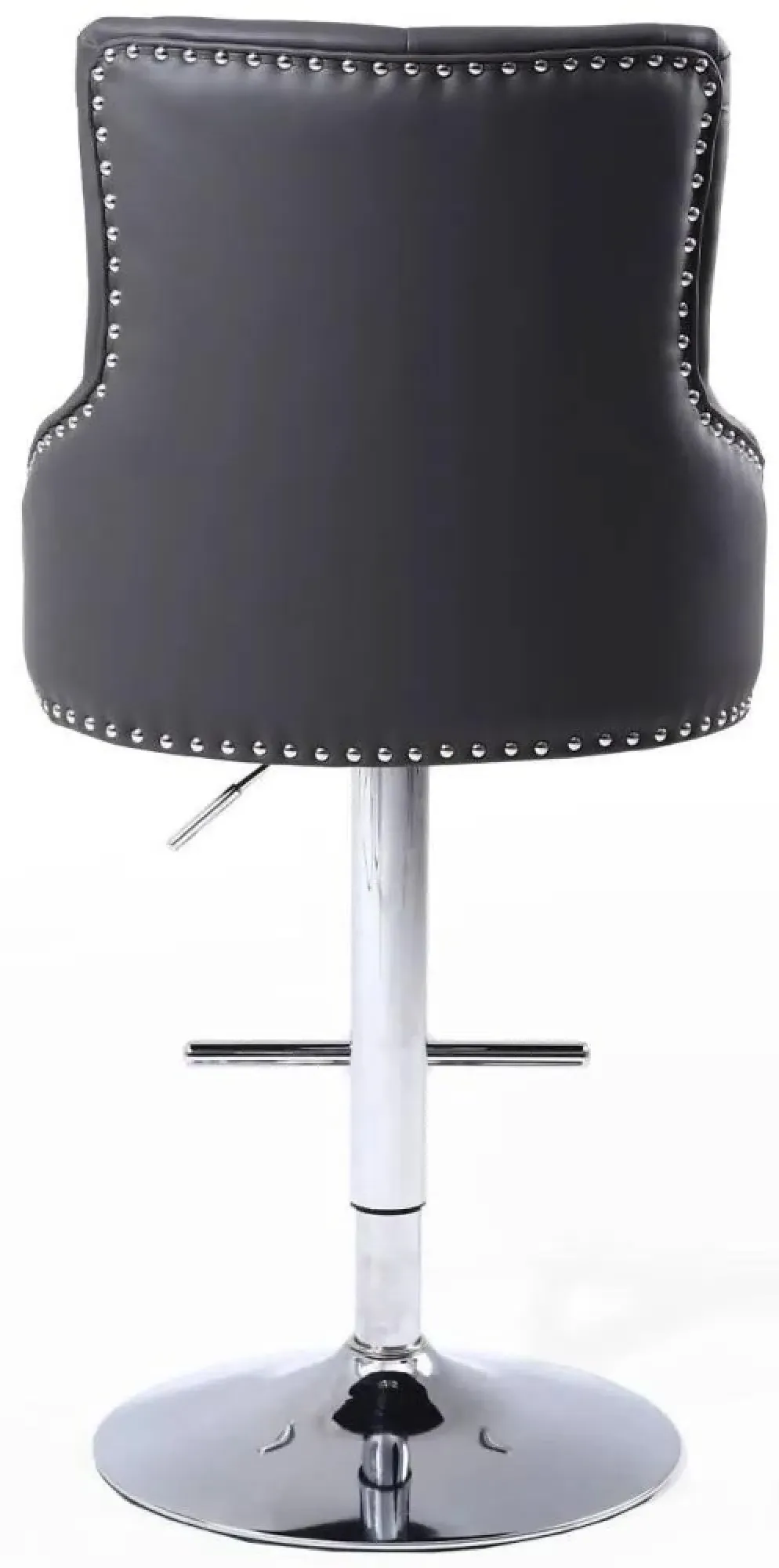 Rocco Bar Stool - Graphite, Leather Effect