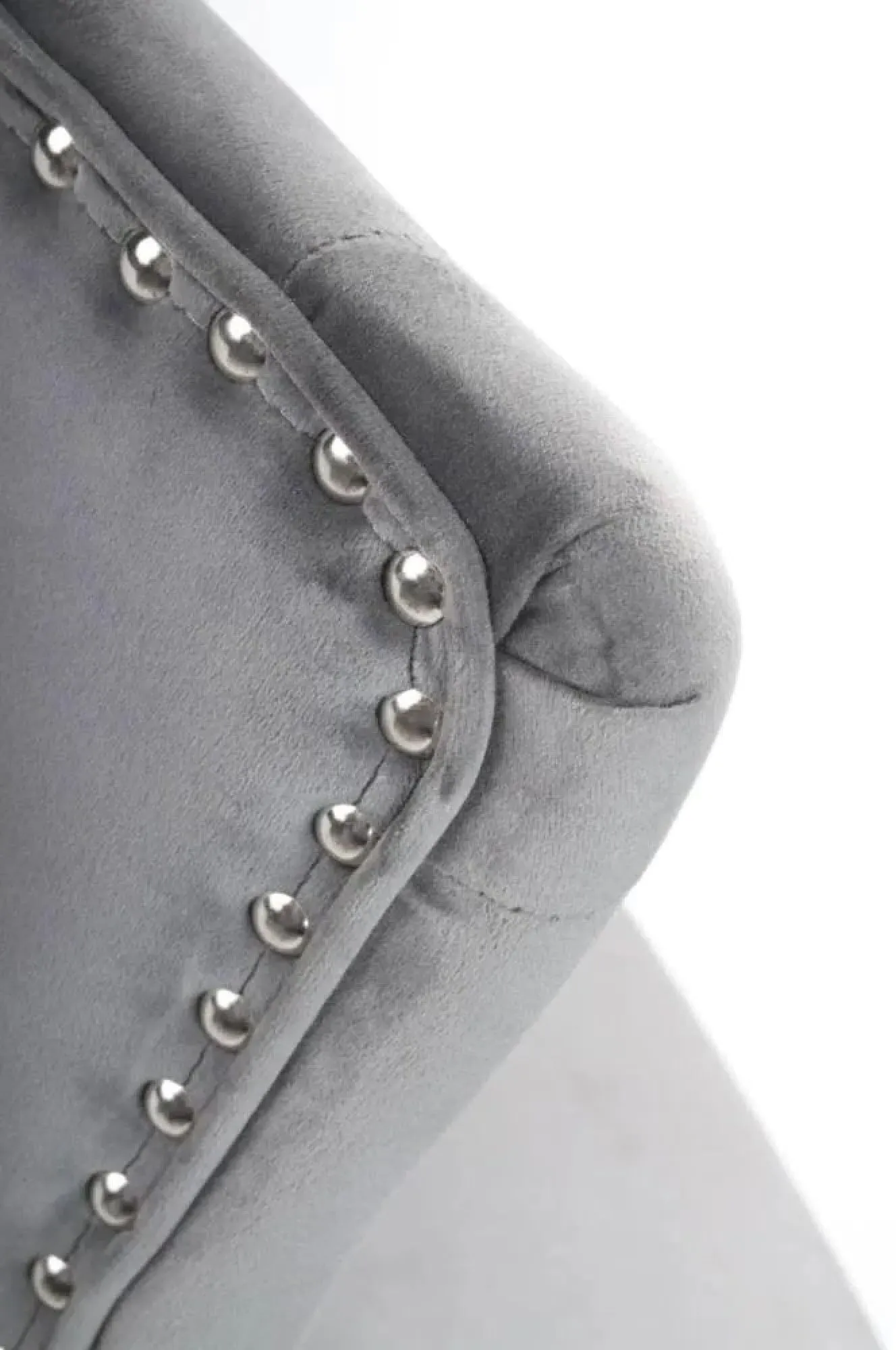 Rocco Tufted Bar Stool - Grey, Velvet