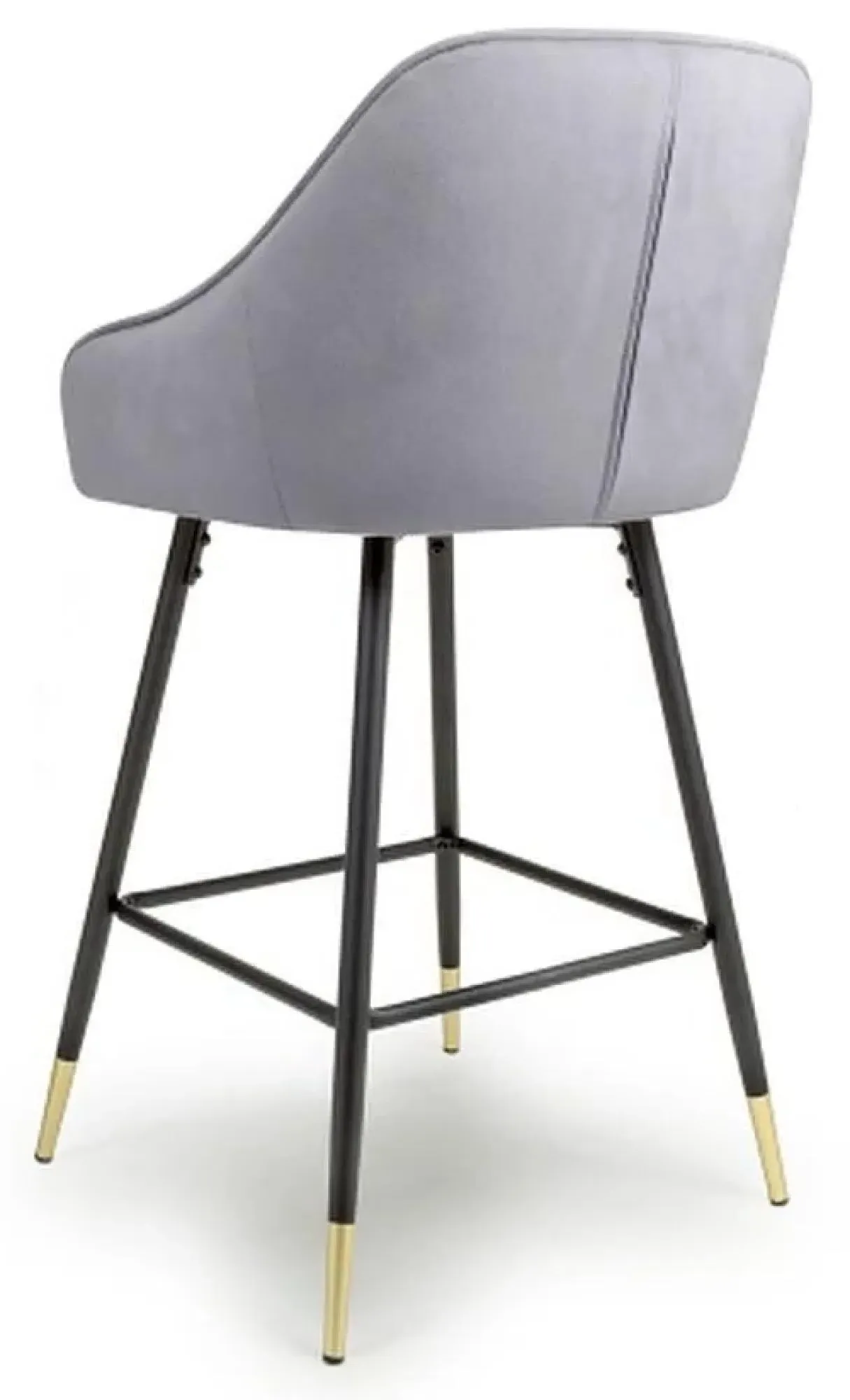Savanna Brushed Velvet Bar Stool Set - Grey