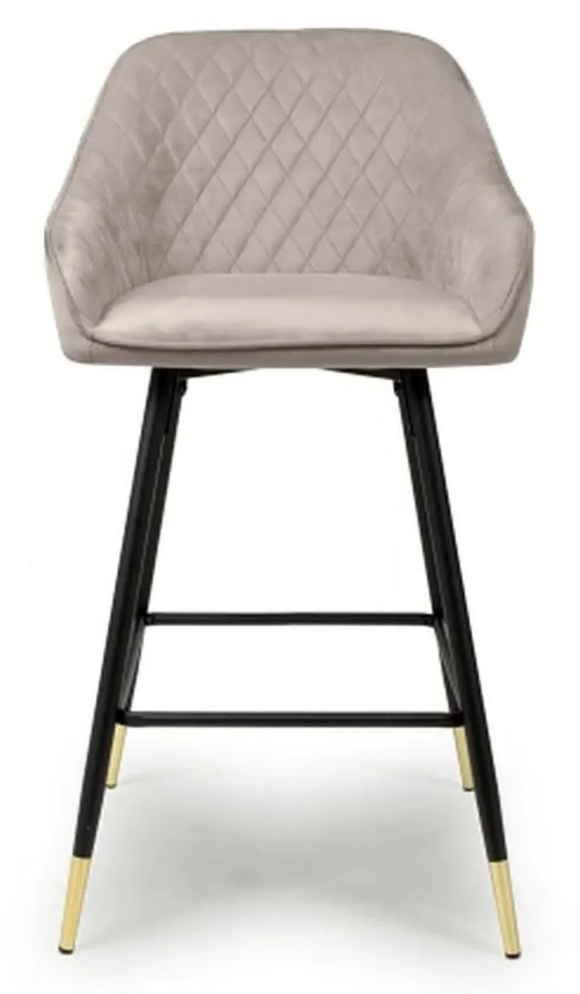 Savanna Brushed Velvet Bar Stool Set - Mink