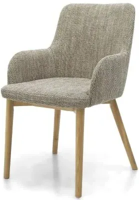 Sidcup Tweed Dining Chair Set of 2 - Oatmeal