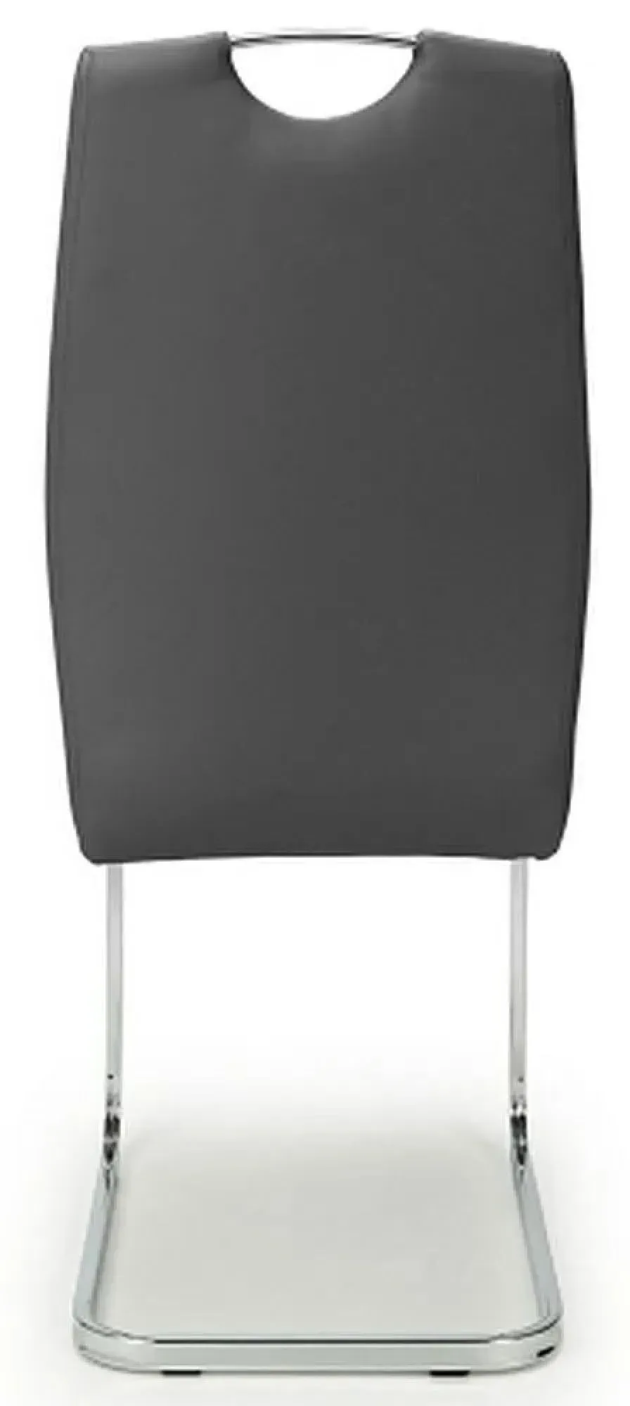 Toledo Dining Chair Set of 4 - Grey, Leather Effect