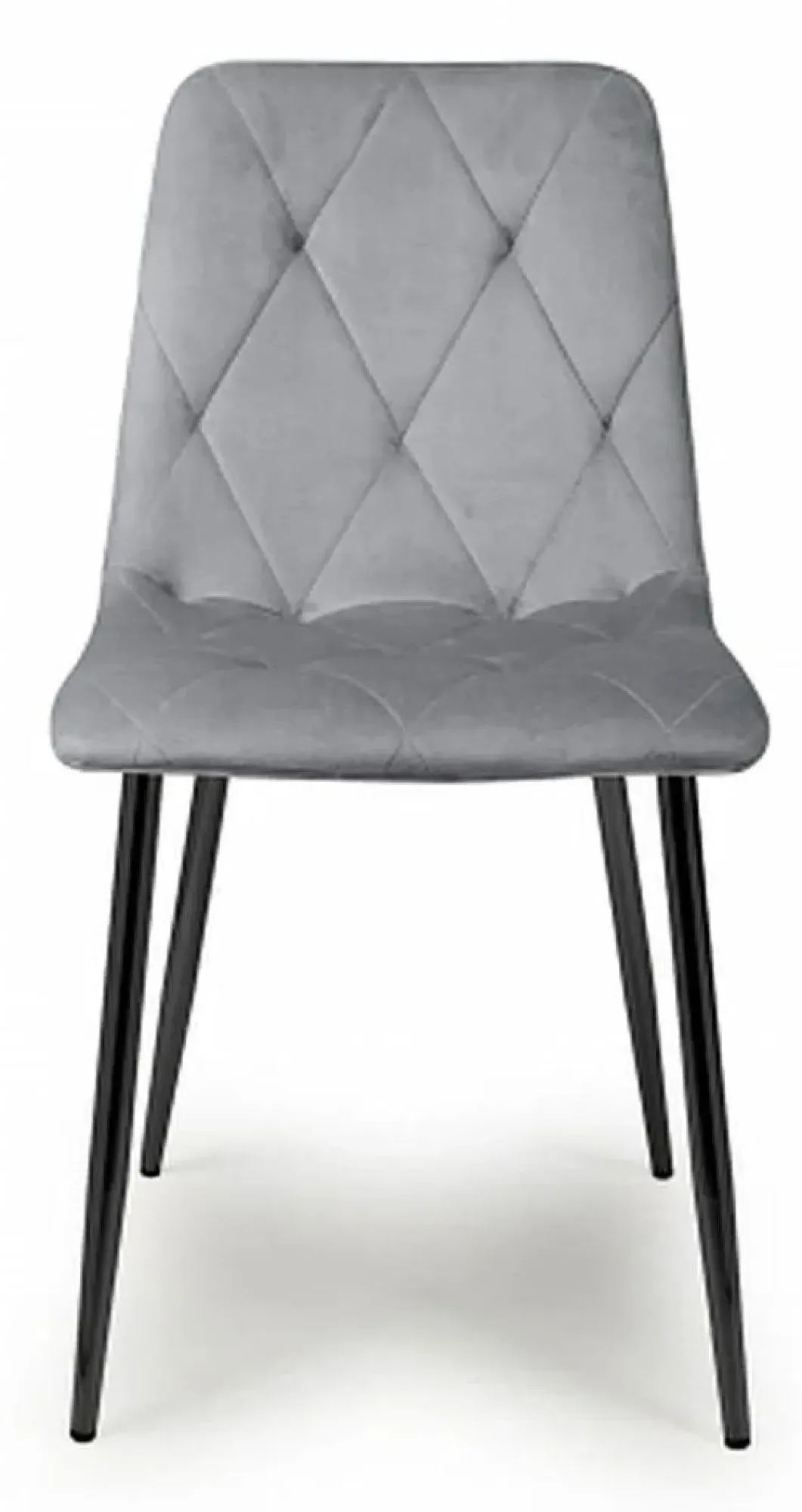 Vernon Brushed Velvet Dining Chair Set of 4 - Grey