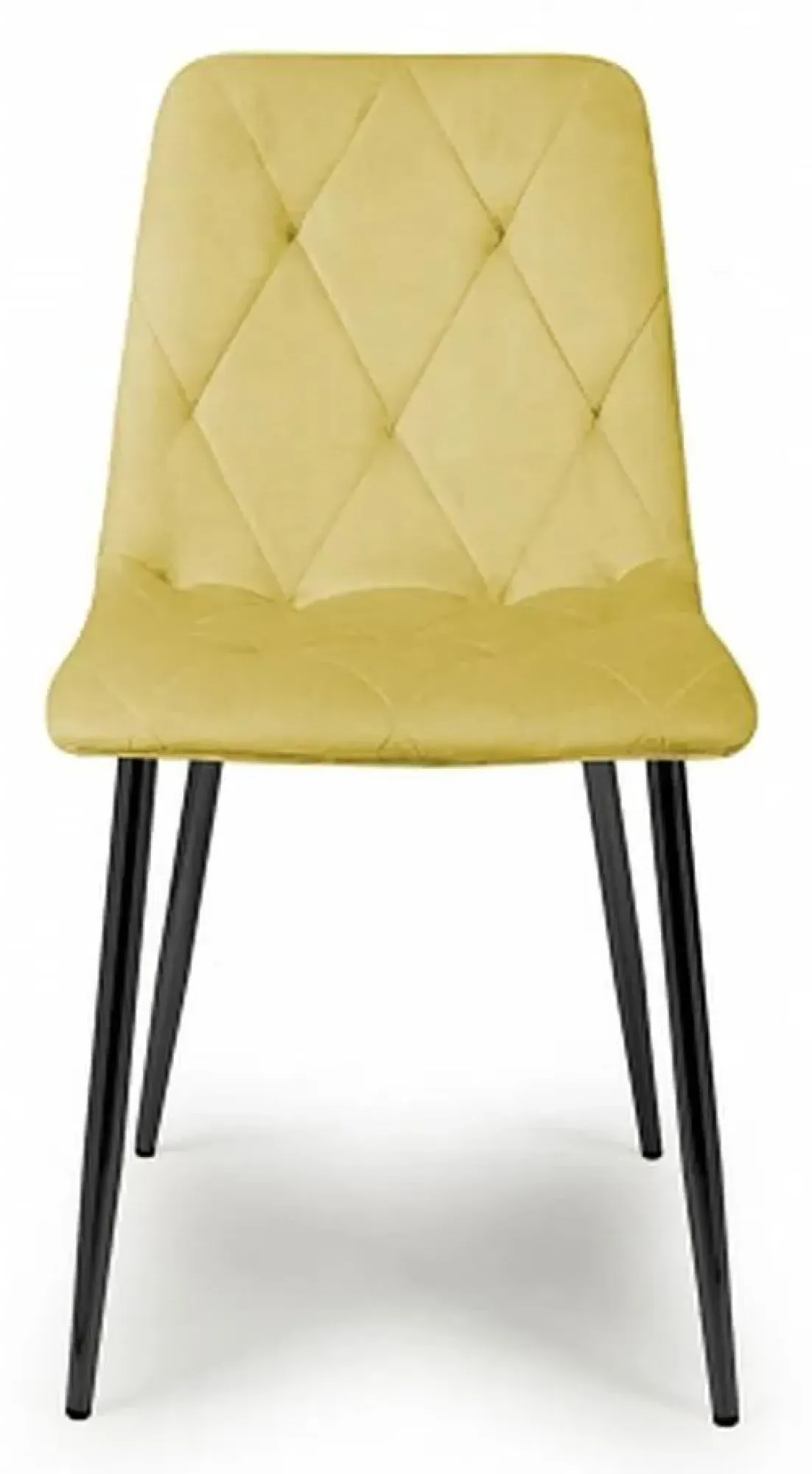 Vernon Brushed Velvet Dining Chair Set of 4 - Mustard