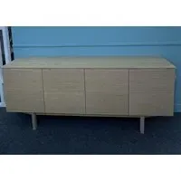 SM306 4 Door Sideboard - White Oak