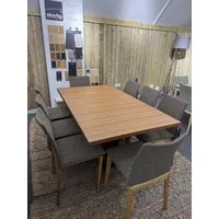 SM37 6-10 Seater Extendable Dining Set with SM63 Chairs - Oak