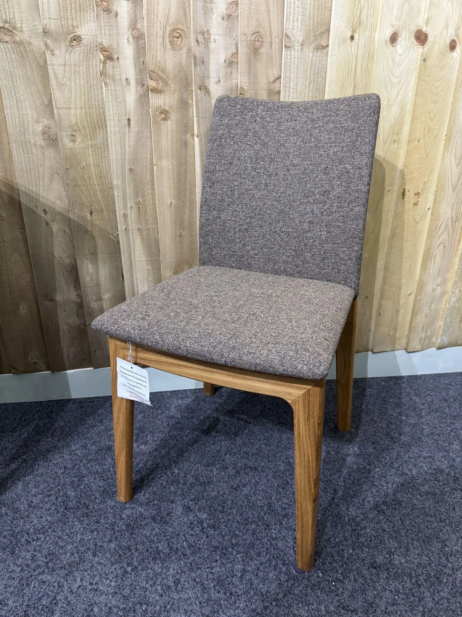 SM63 Dining Chair - Grey, Fabric