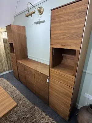 SM914 Display Cabinet and SM932 Sideboard Set - Walnut