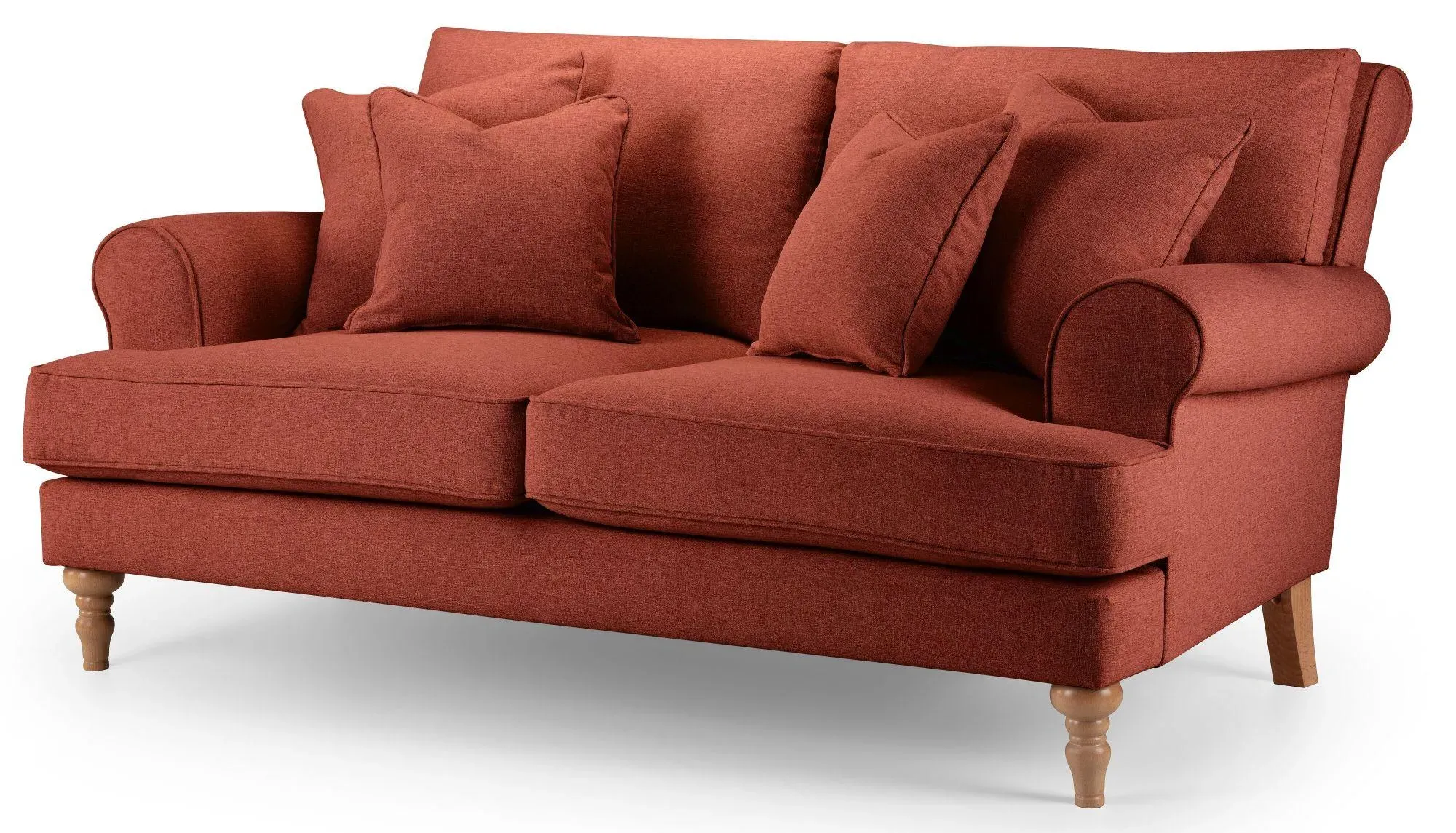 Arlan 2-Seater Sofa - Vermillion, Fabric