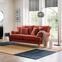 Arlan 2-Seater Sofa - Vermillion, Fabric