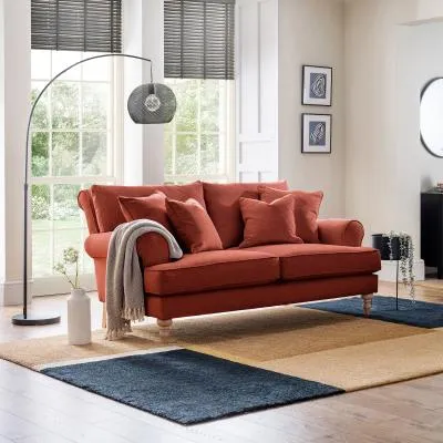 Arlan 2-Seater Sofa - Vermillion, Fabric