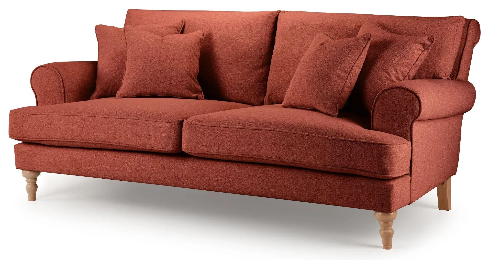 Arlan 2.5-Seater Sofa - Vermillion, Fabric