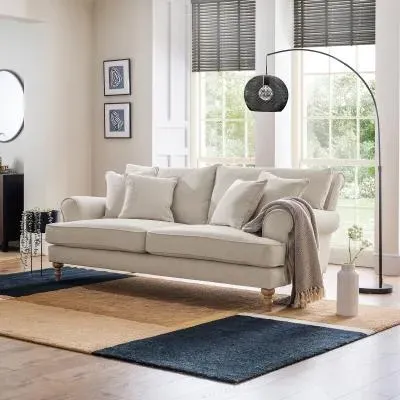 Arlan 3-Seater Sofa - Moon, Fabric