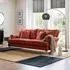 Arlan 3-Seater Sofa - Vermillion, Fabric