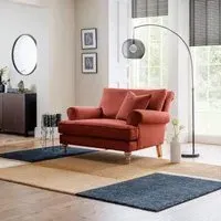 Arlan Snuggle Armchair - Vermillion, Fabric