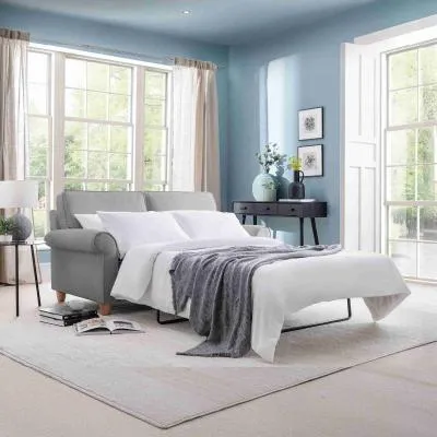 Carina 2-Seater Pull Out Sofa Bed - Mushroom, Fabric