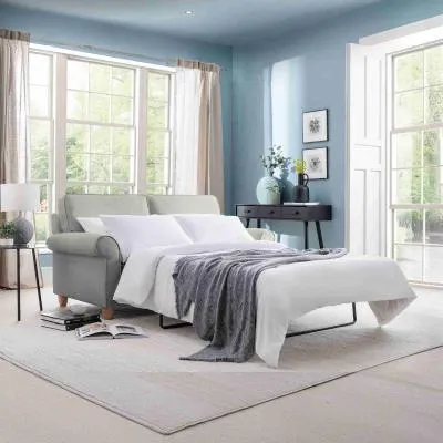 Carina 2-Seater Pull Out Sofa Bed - Parchment, Fabric