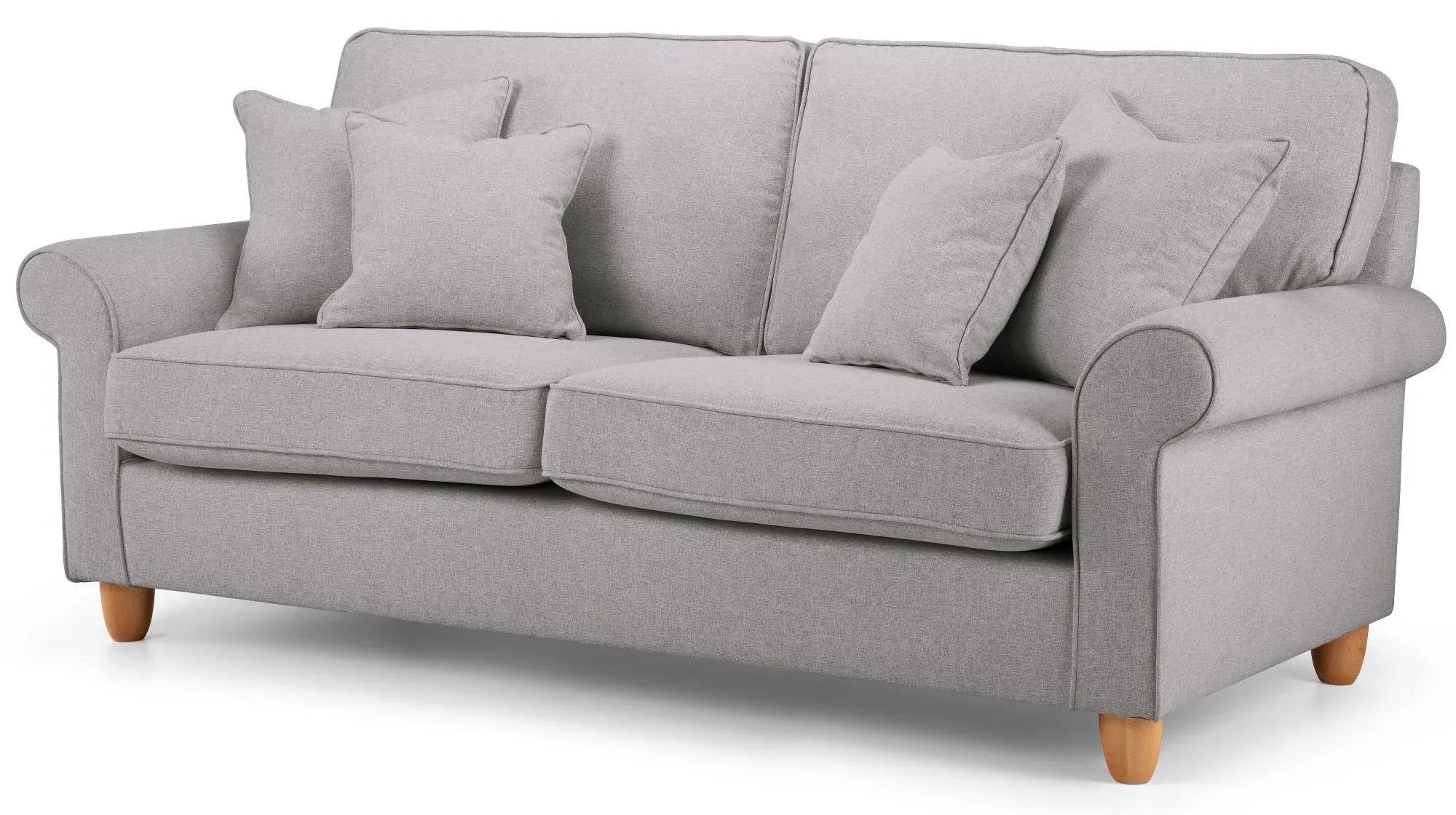 Carina 3-Seater Sofa - Mushroom, Fabric