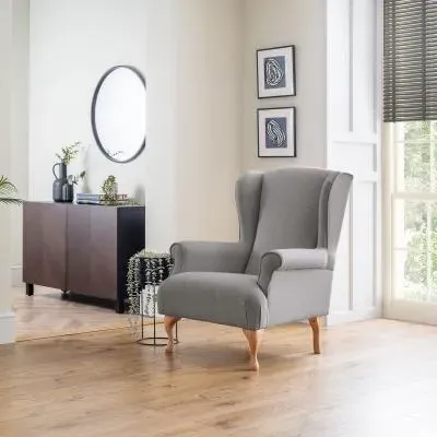 Carina Accent Chair - Mushroom, Fabric