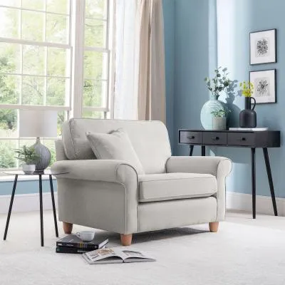 Carina Snuggles Armchair - Parchment, Fabric