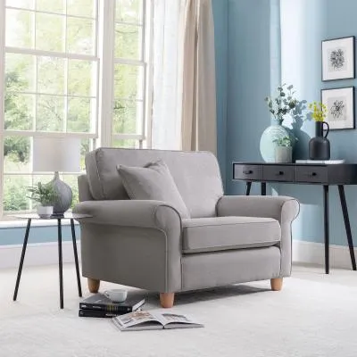 Carina Sunggles Armchair - Mushroom, Fabric