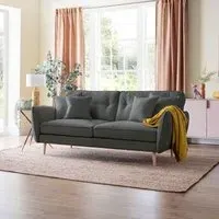 Kendal 3-Seater Sofa - Charcoal, Fabric