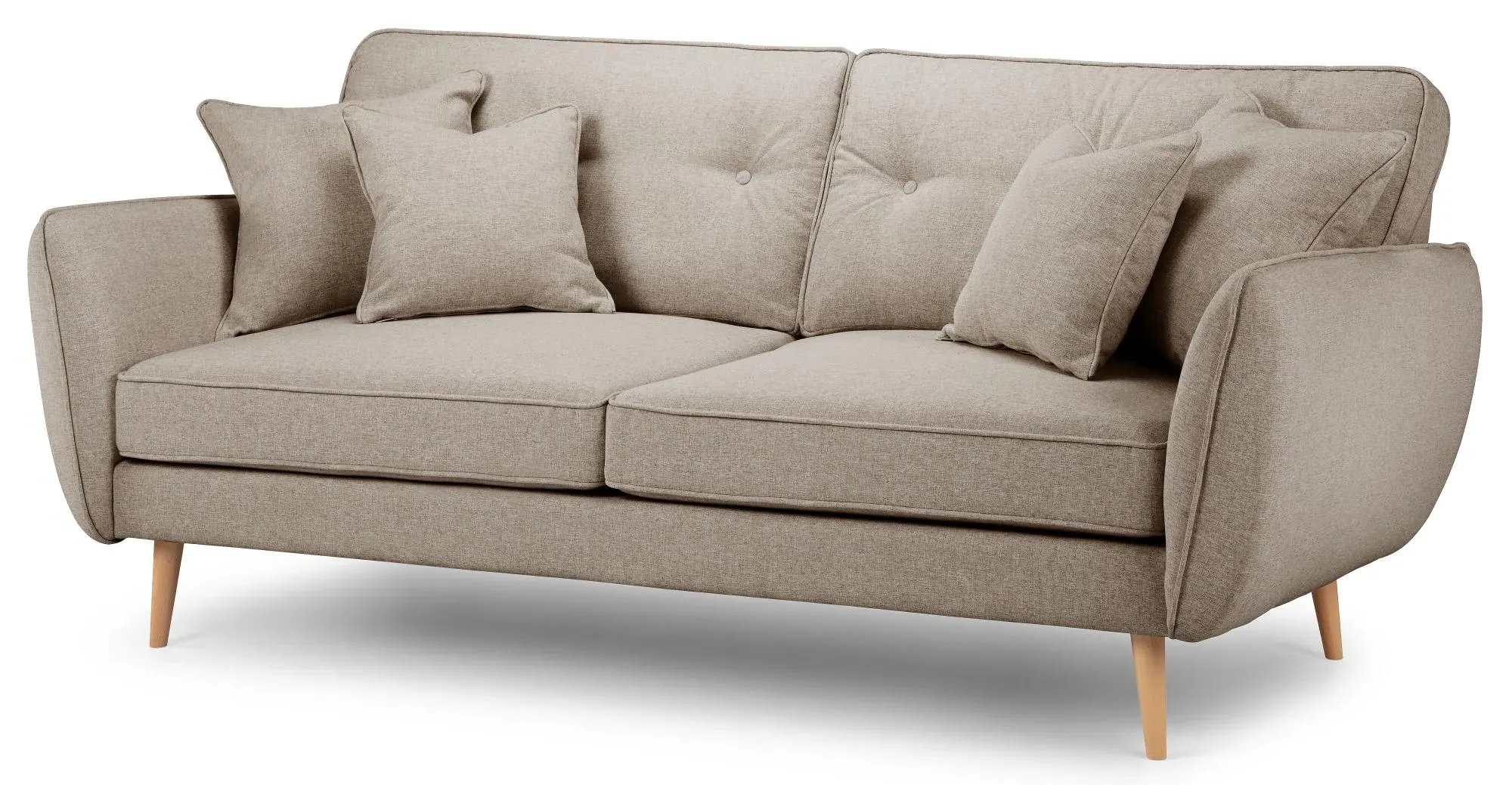 Kendal 3-Seater Sofa - Mink, Fabric